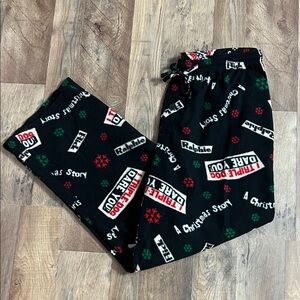 Men’s A Christmas story “Triple Dog Dare you!” Black sleep / pj pants sz L